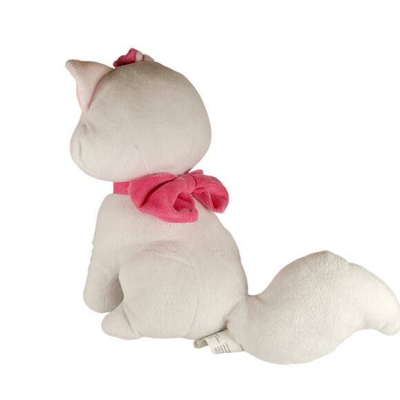 Disney Marie Aristocats White Cat Plush Pink Bow 10" Kohl’s Just Play 2023 - Picture 5 of 16